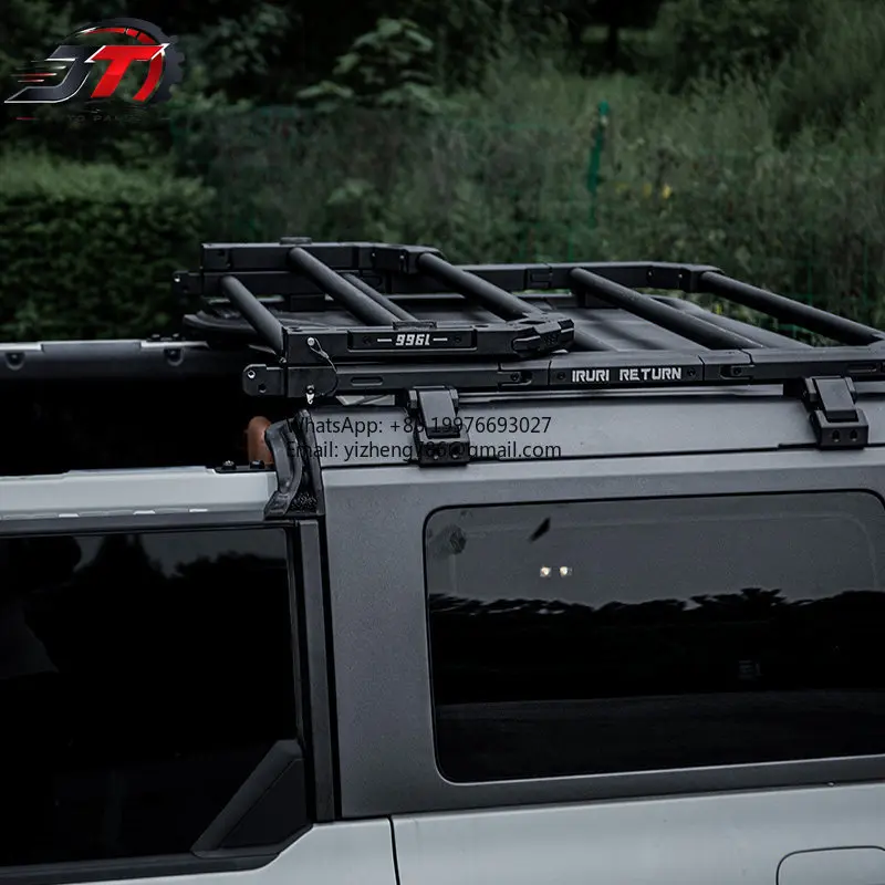 New style IRURI Foldable Roof Rack, Aluminum Alloy Cargo Roof Rack, Direct Bolt-On Installation, Sunroof Compatible For Ford Bro