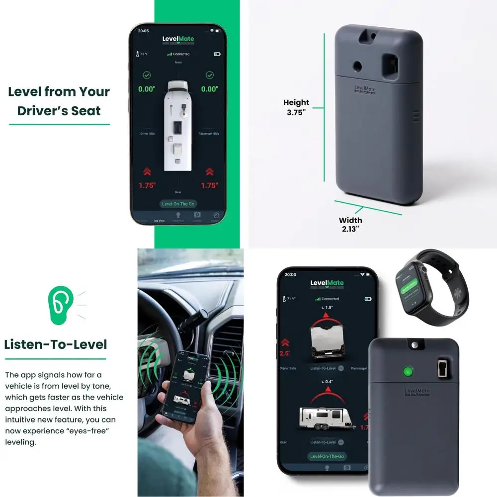 

Беспроводная система выравнивания автофургона LevelMateMAX, Bluetooth-выравниватель для кемперов, обязательный аксессуар для туристических прицепов, легкий набор