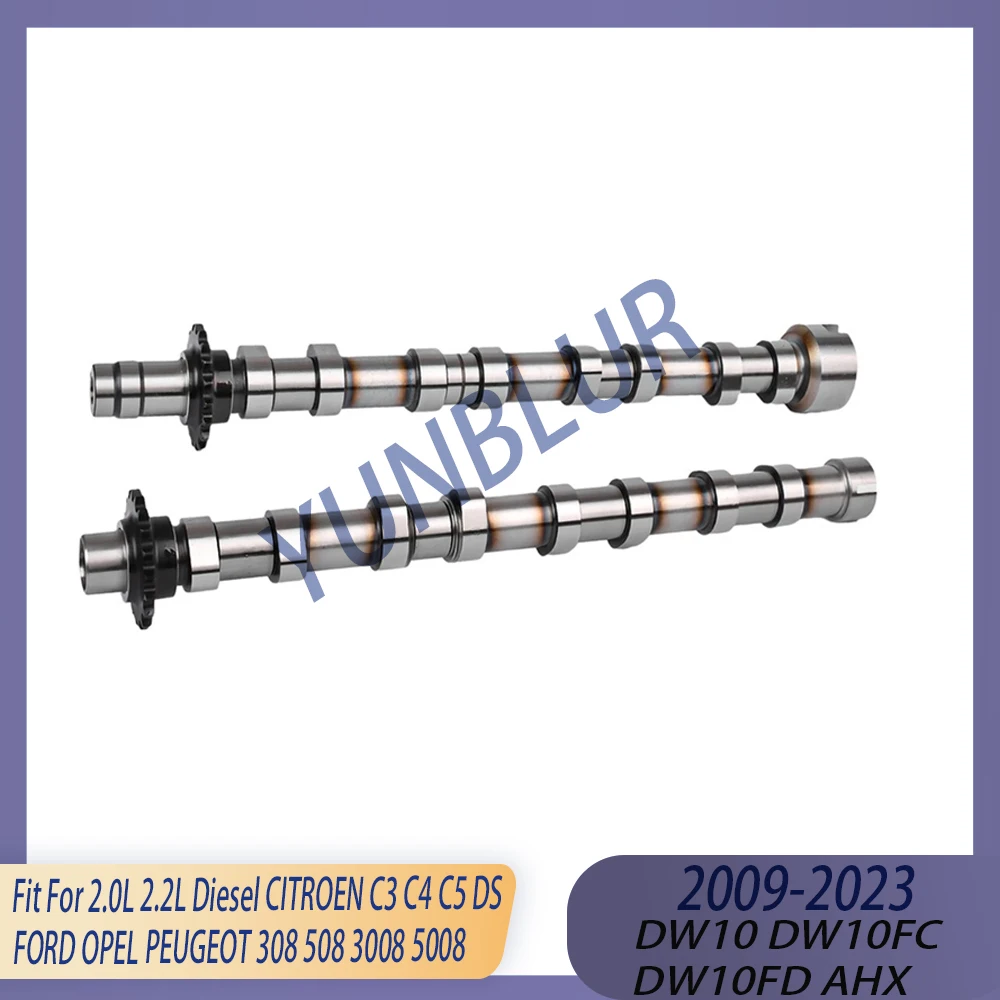 Kit de Eixo de Comando de Admissão e Escape para Motor 2.0 2.2 L DW10 Diesel 09-23 para CITROEN C3 C4 C5 DS FORD OPEL PEUGEOT 308 508 3008 5008