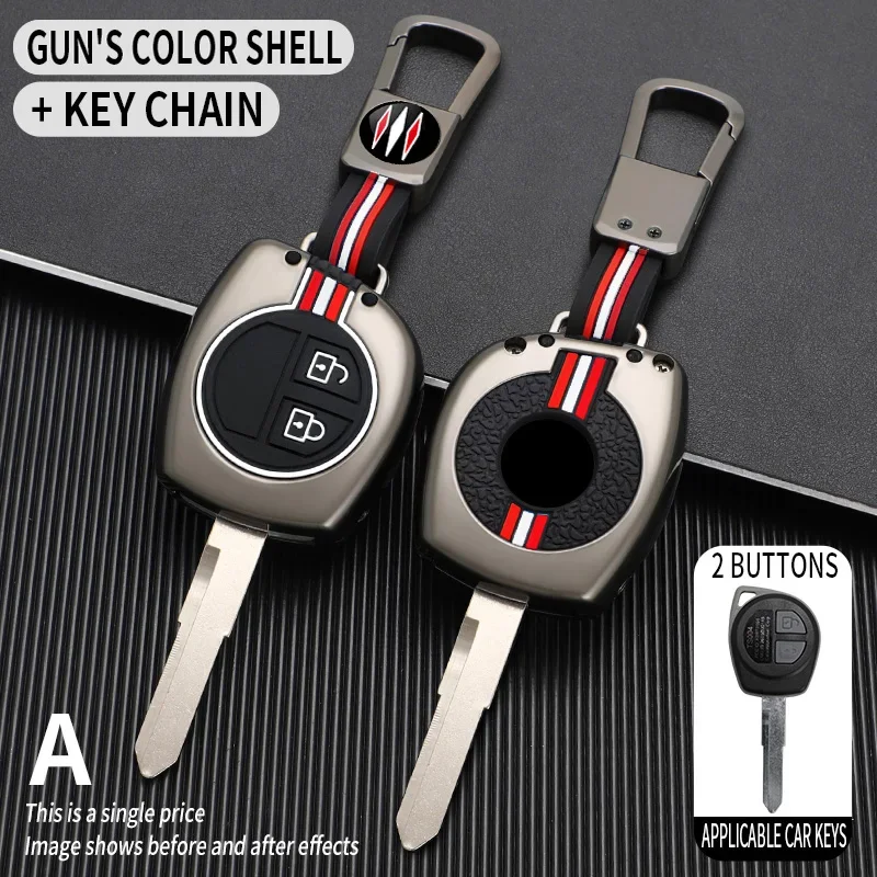 Metal Car Key Cover Fob Case Shell for Suzuki Swift Ignis Vitara Liana Ciaz Baleno SX4 Grand Ciaz Spresso Celerio Jimny Jeemny