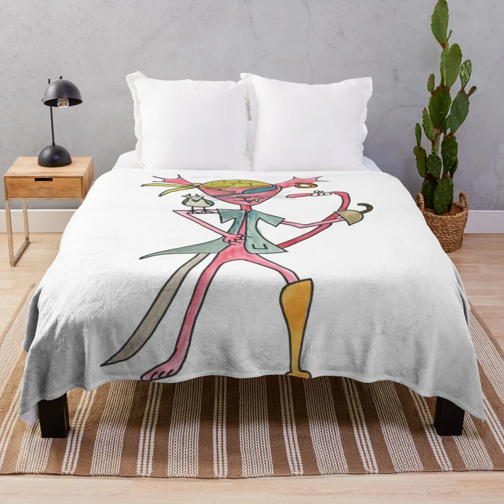 

Alien Pirat Cat Throw Blanket blankets and throws Sleeping Bag Travel Polar Blankets