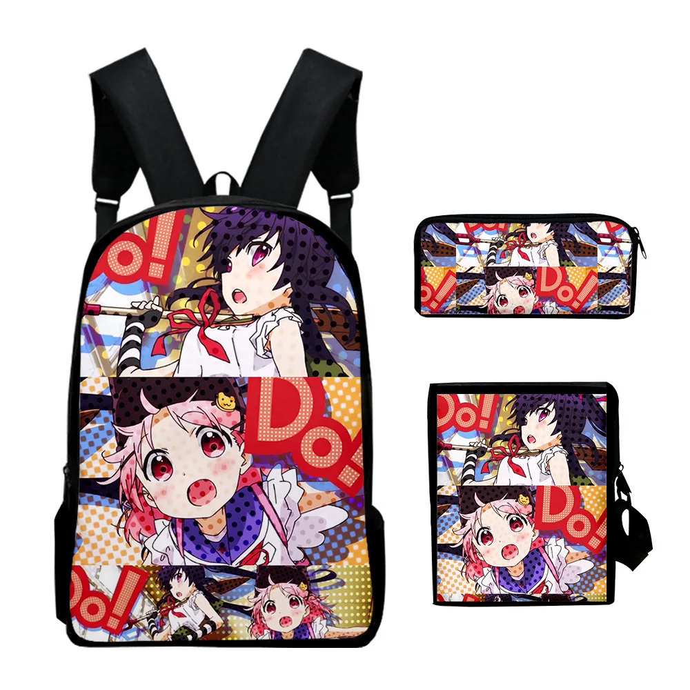 

Harajuku Novelty School-Live 3D Print 3pcs/Set pupil School Bags Laptop Daypack Backpack Inclined shoulder bag Pencil Case