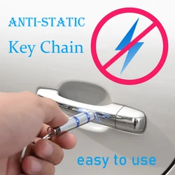 Anti-static Keychain Extreme Discharge Electricity Cool Static Eliminator Key Chain Ring Easy to Use Destaticizing Tool Gift