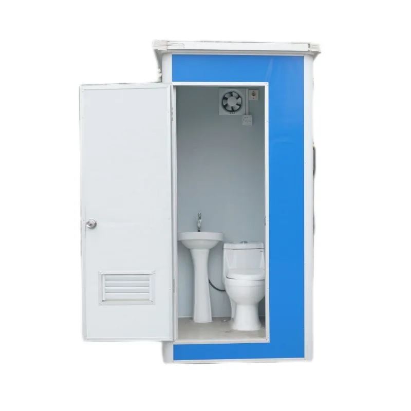 Modern industrial design box space movable portable construction site mobile toilet outdoor shower room camping bathroom