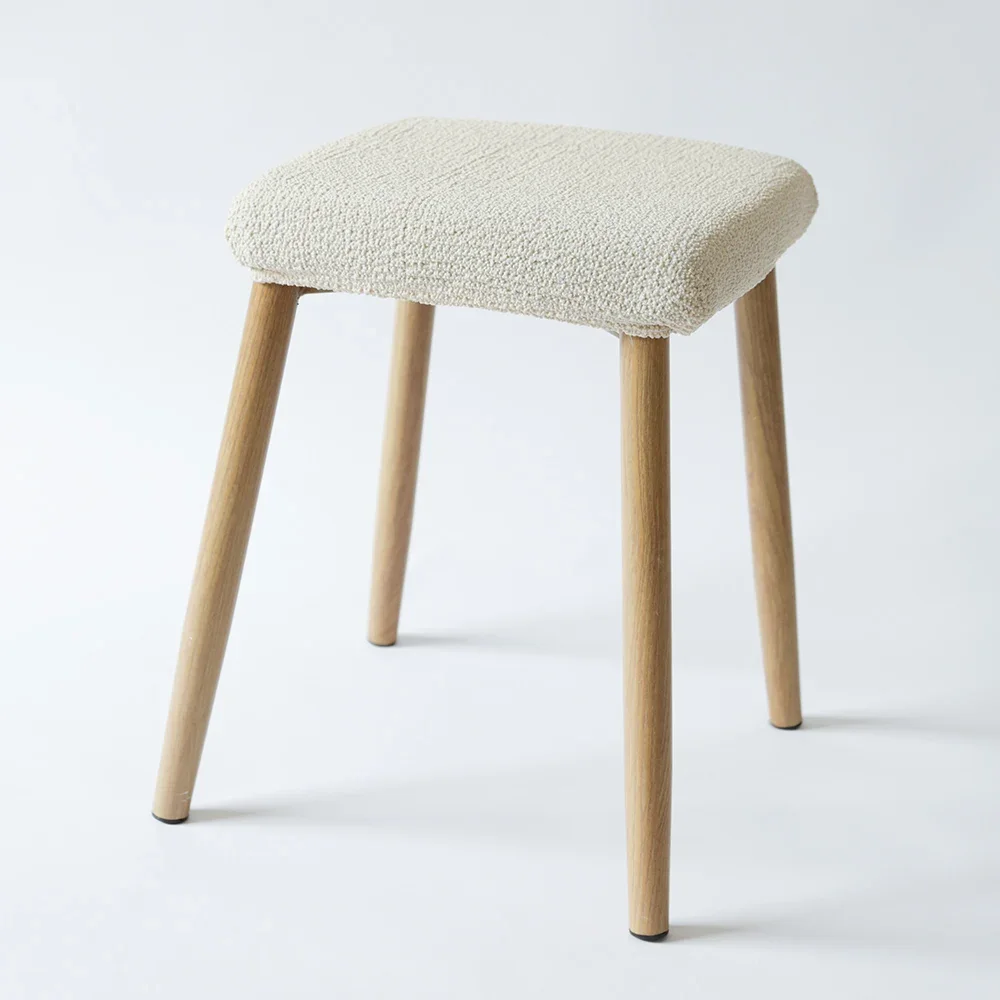 JHWarmo Square Stool Chair Cover Home Cotton Elastic Square Living Room Protective Stool Covers Wood Chair Dust Protection Cover