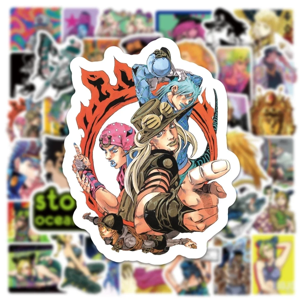 10/30/50pcs Jojo\'s Bizarre Adventure Anime Stickers Cool Girls Jolyne Cujoh Sticker Aesthetics Laptop Bike Joseph Joestar Decals