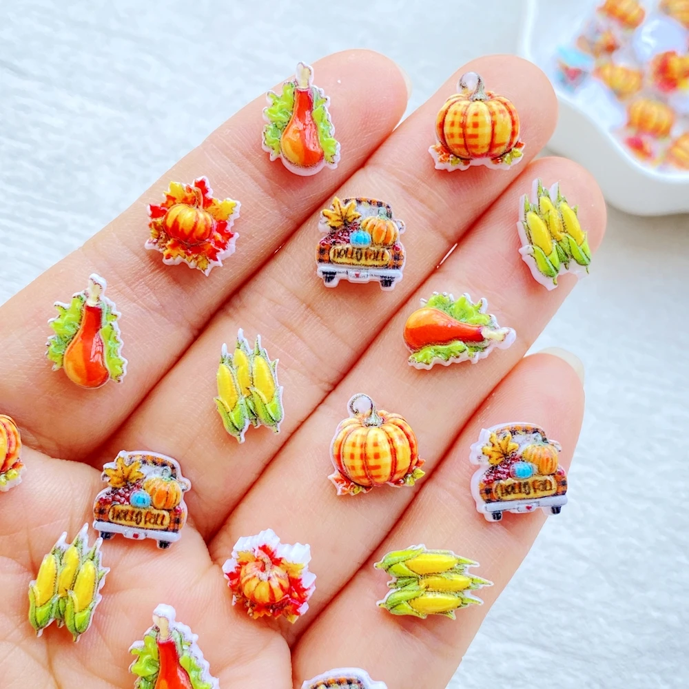 50Pcs Fall Thanksgiving Resin  - огляд і ціна Art Craft Leaves