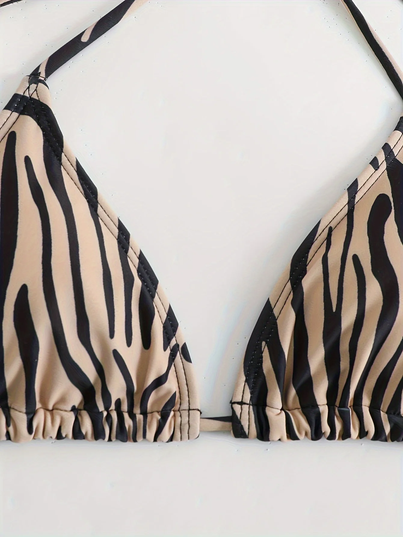 Conjunto de Bikini de tres piezas para mujer, traje de baño Sexy con falda de Sarong, estampado de leopardo, 2024