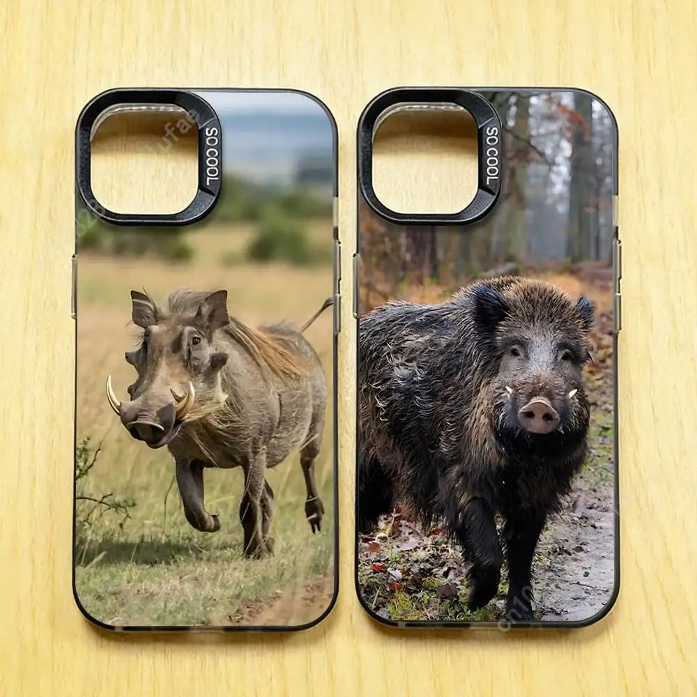 

Wild Boar Sus Scrofa Phone Case for iPhone 17 16 15 Pro Plus 14 13 Max Mini 12 11 X XS Air TPU Bumper
