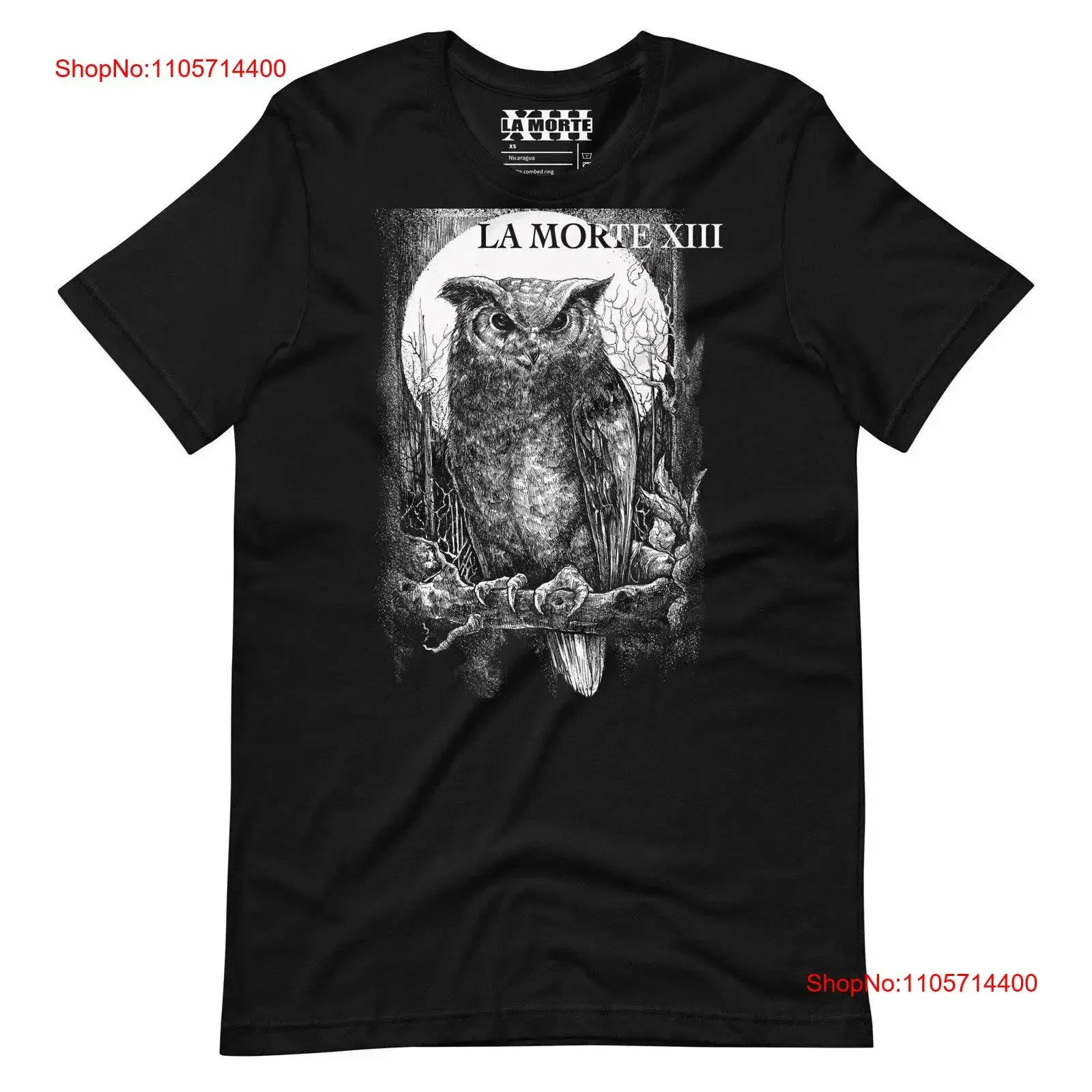 Nightstalker Occult Fashion Goth Style Witchy Gender Neutral T Shirt Top Street Wear La Morte XIII vintage Washed Versatile