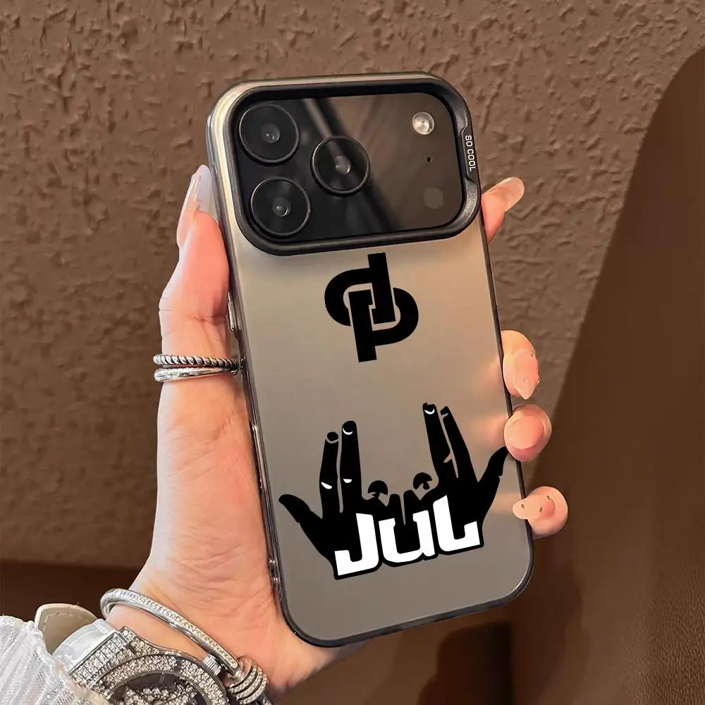 hot Rapper J-Jul Phone Case For iPhone 17 16 15 14 13 12 11 Pro Max Black Purple Matte Laser Metallic Aurora Funda