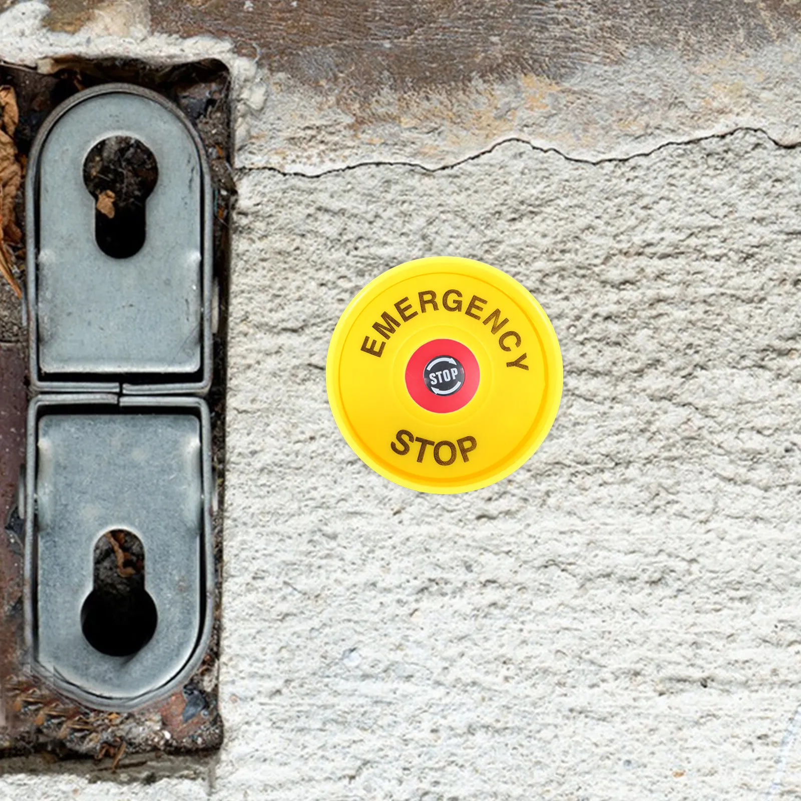 Industrial Grade Emergency Stop Button Cover Sturdy Protective Guard with Prominent Safety Warning Sign for Equipment Push Start