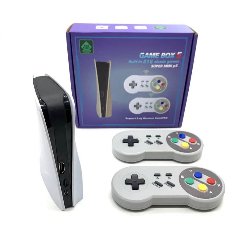 

2.4G Mini Wireless Controller HD Video Game Console Built-in 818 Games Gamepad Dual Joystick