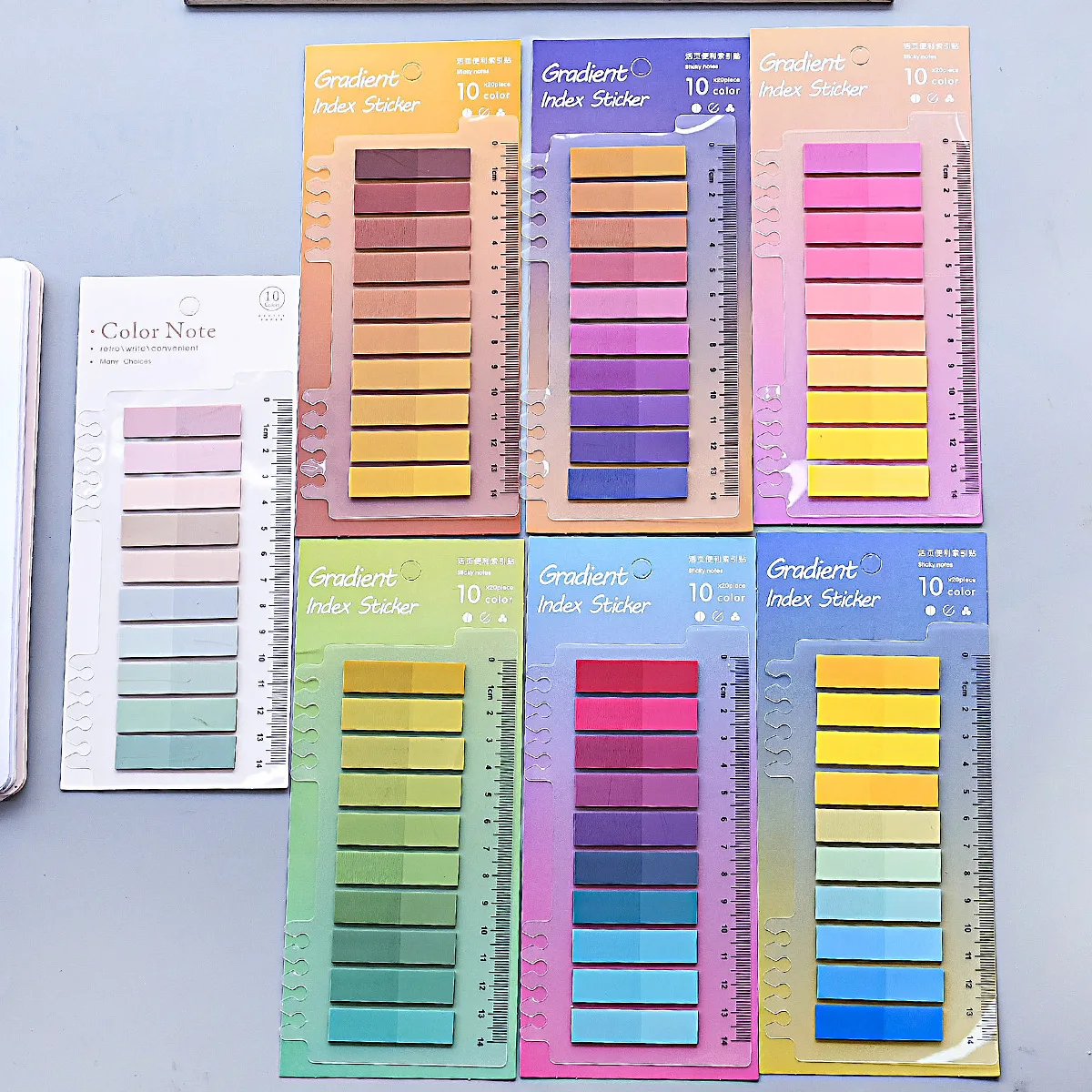 Transparent Morandi Index Classification Stickers Half-color Transparent  Notes Label Stickers,
