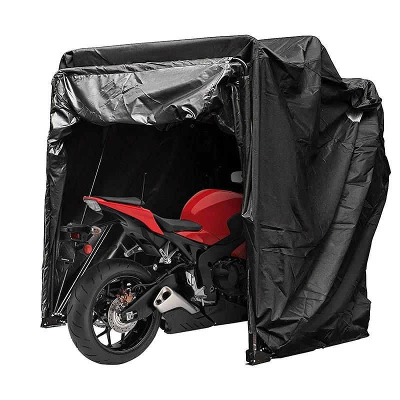 2026 Hot Sale Outdoor The Motorcycle Shelter Storage Cover Tent Garage With Metal Frame Waterproof Protection
