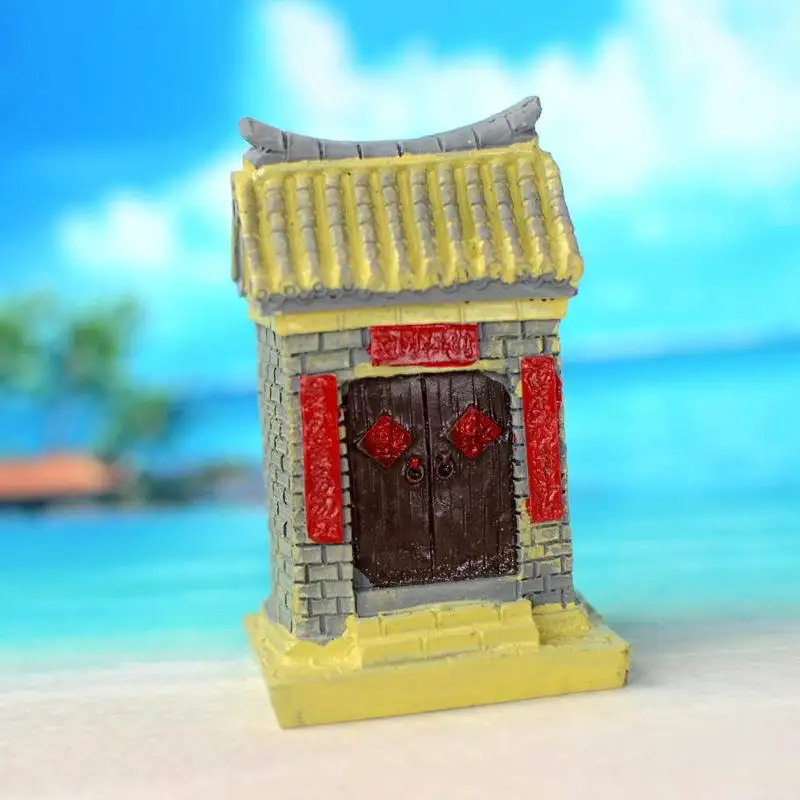 Mesa de areia psicológica com areia tour J complexo de construção casa antiga edifício antigo, porta fechada, quintal de casa antiga A-84