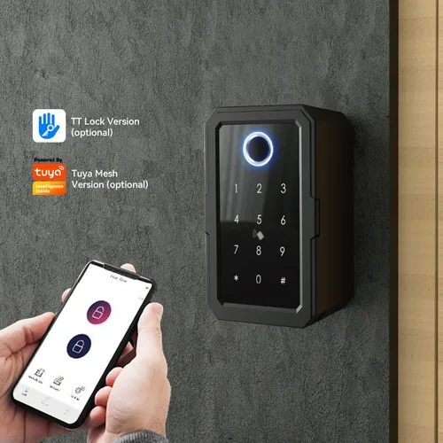 YRHAND TTlock Wifi cajas de seguridad contraseña huella Digital Inteligente Cerradura Inteligente Tuya cajas de bloqueo portátiles electrónicas