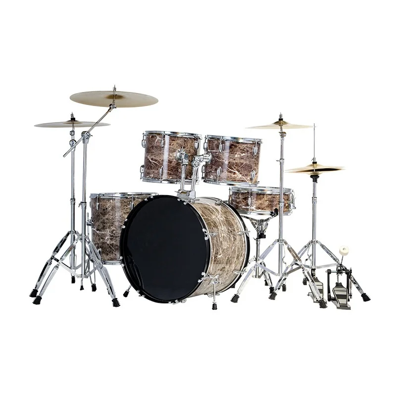 

5 Drums 4 Cymbals Drum Set Double Board Beginner Practice Adult Jazz Drum Manufacturers Wholesale
