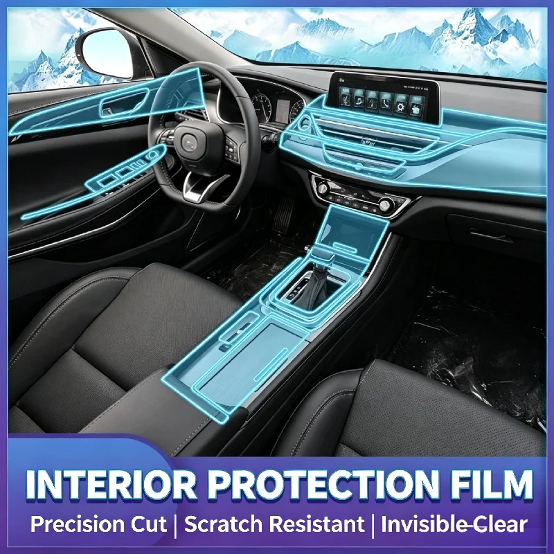 For 18-21 Changan Raeton CC interior film dashboard center console gear shift  transparent anti-scratch protective film