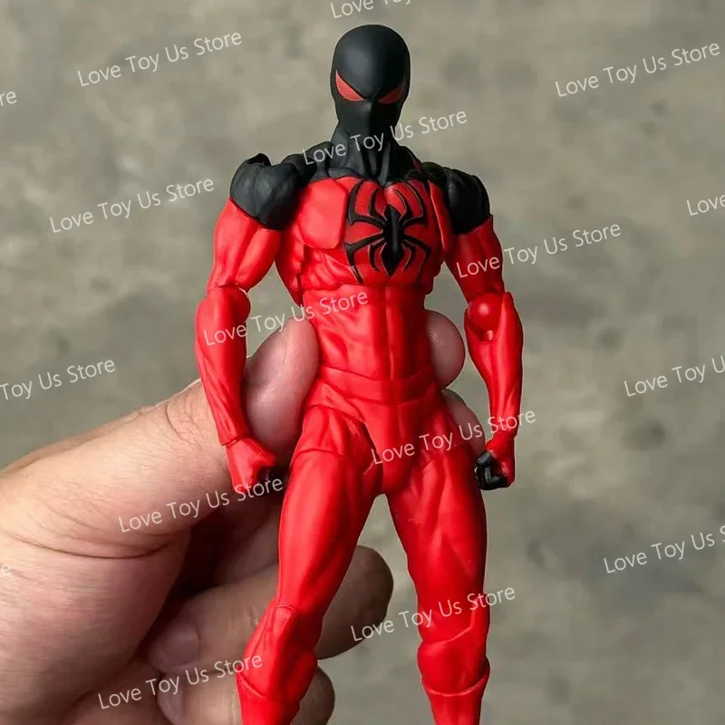 Op voorraad Mess Toy Scarlet Spiderman Figuur Zwart Rood Spiderman Symbiont Scarlet Spider Kaine Parker Anime Action Figure Gift Toy
