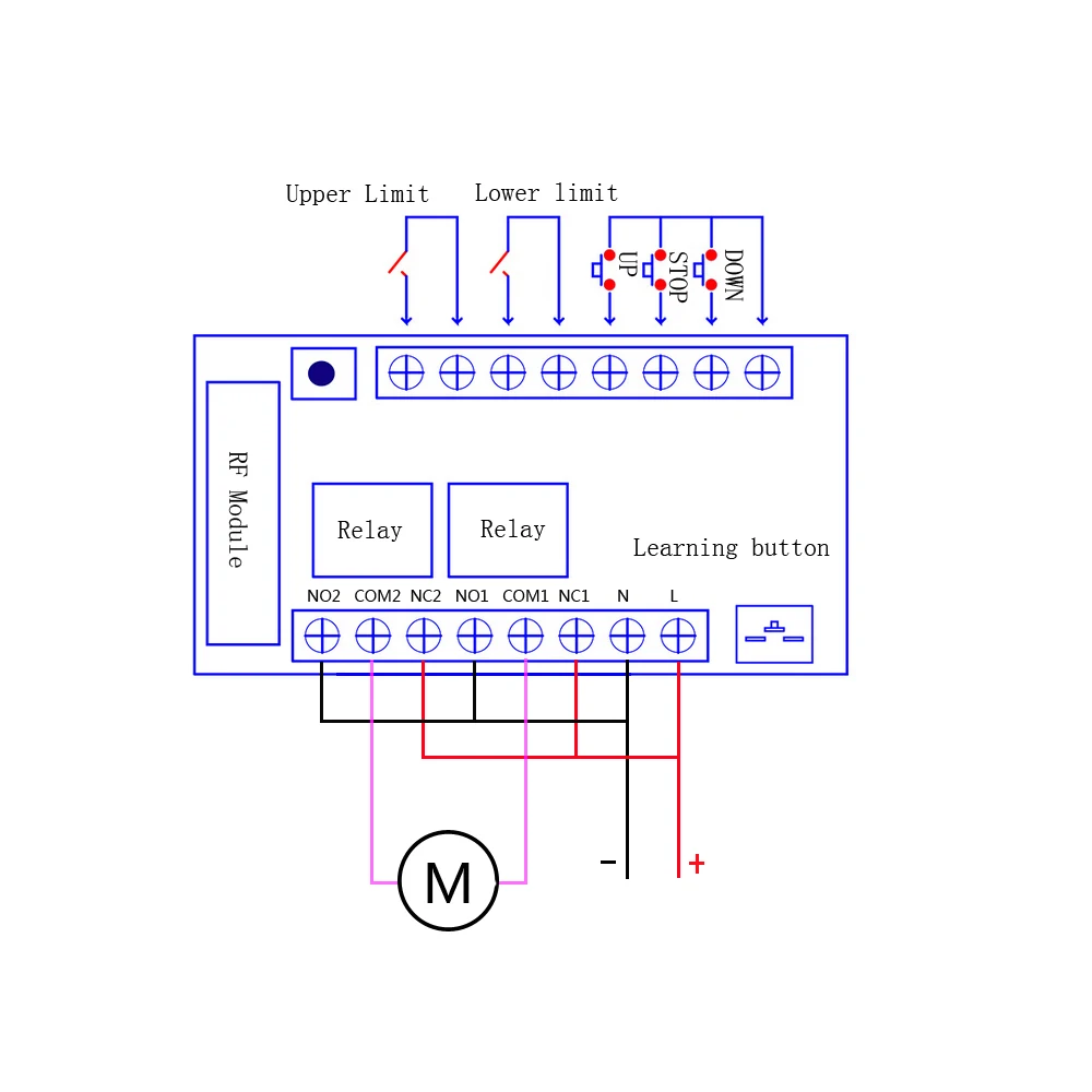 DC 12V 10A 2CH przekaźnik wielofunkcyjny moduł odbiornik EV1527 bezprzewodowy pilot zdalnego sterowania 433 Mhz przełącznik zdalny do silnika DC DIY