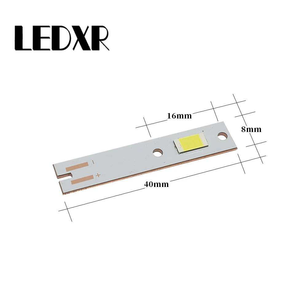 2 قطعة Csp مصباح أمامي LED للسيارات مصدر الضوء 3570 LED السيراميك حبيبات مصباح مستديرة متفاوتة الأحجام 30W تسليط الضوء الأبيض لحام النحاس substrate3570 H1 H3 H4 H7