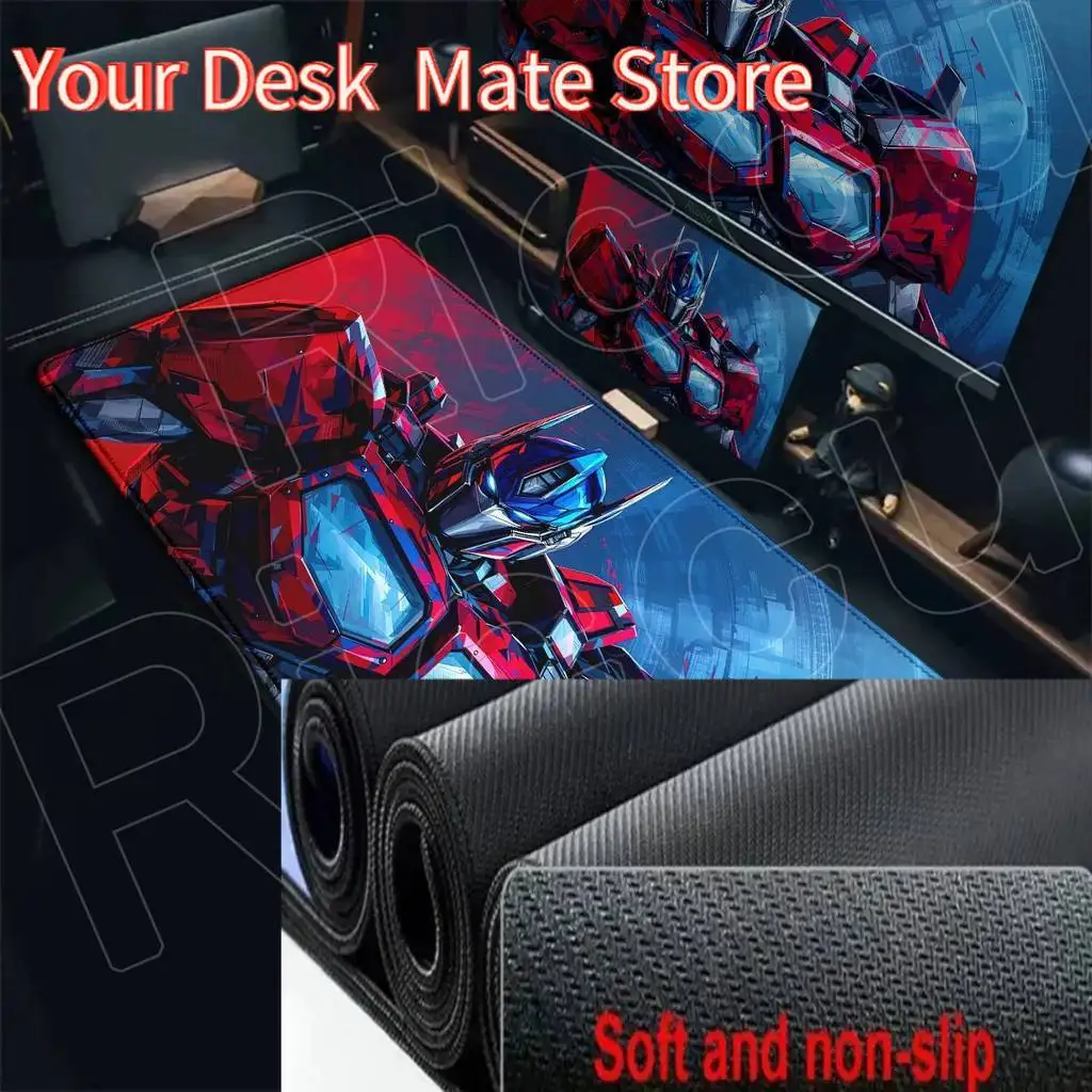 New Cool Wallpaper Transformers Mouse Pad PC Computer Gaming Accessories Non-slip Laptop MousePad Optimus Prime Desk Mats Carpet
