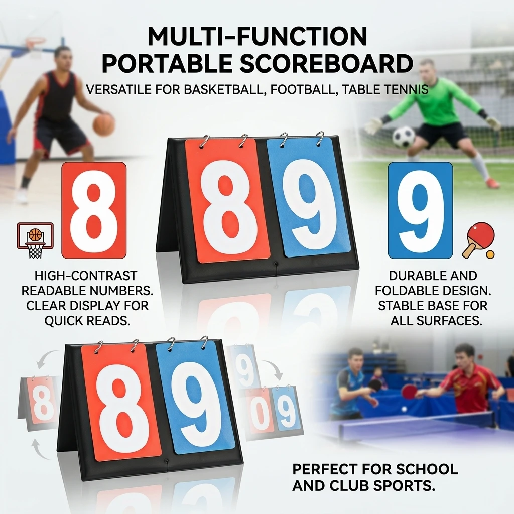 Referee Scoreboard Manual Flip - Badminton Score Counter review and price