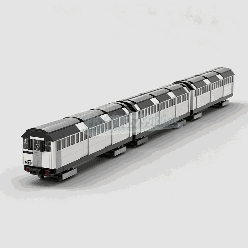 1693PCS MOC 1959 Classic Stock Underground Tube Train City Railway Model Custom Bricks DIY Creative Assembly Collection Toy Gift