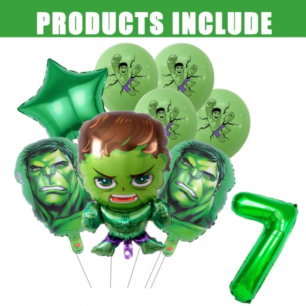 Superhero Hulk Birthday Party Decoration Balloons Tableware Paper Cup Plate Banner Table Cover Kids Boys Birthday Party Supplies