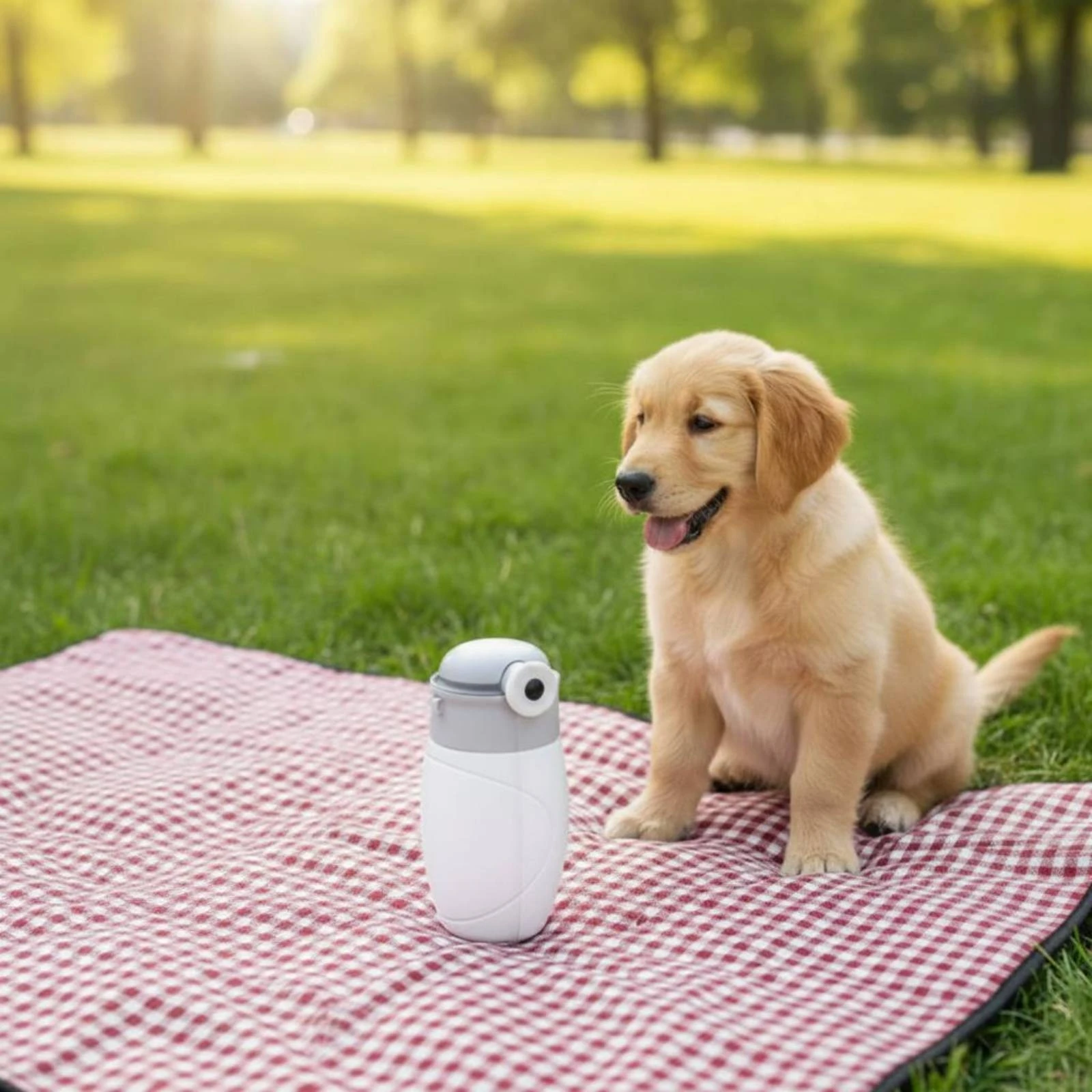 Pet Water Bottle Hanging Strap Portable Pet Bottle Travel Water Bowl Plastic Pet Gear Single Hand Use