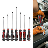 7Pcs Cars Magnetic Screwdrivers Set Chrome Vanadium Steel Ergonomic Handle Screwdriver Tools Kit For Car Repair Screwdriver Tool