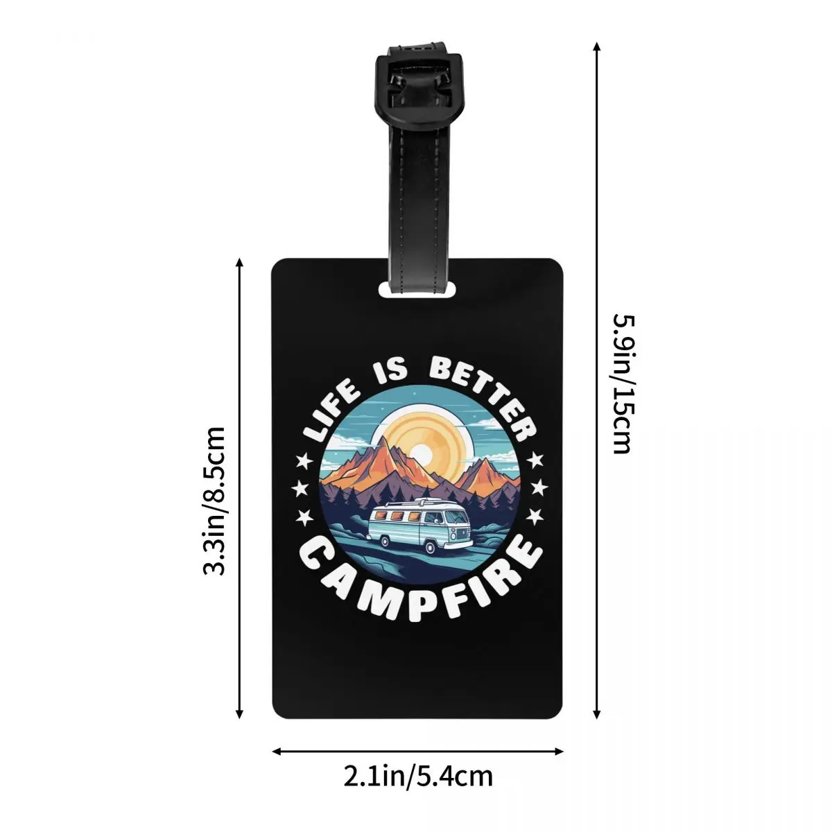 Custom Adventure Camping Mountain Campers แท็กกระเป๋าแท็กสัมภาระที่กําหนดเองความเป็นส่วนตัวชื่อ ID Card