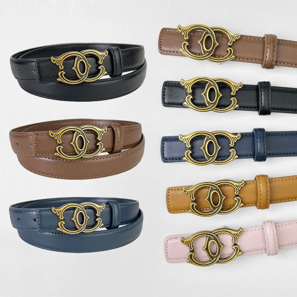 حزام ريترو أنيق للسيدات مثالي لفساتين القمصان والجينز متوفر بالعديد من الألوان