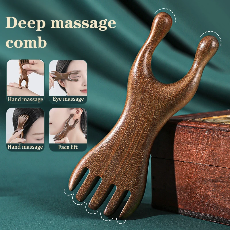 

Five Claw Massage Comb Head Face Nose Eye Shoulder Neck Scraping Comb Meridian And Acupoint Massage Tool Anti-static