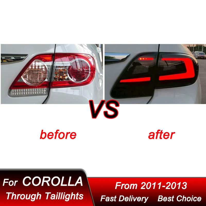 Hot Car styling Tail Lights For Toyota COROLLA  altis 11-13 upgrade LED Tail Lamp Dynamic Turn Signal Light Tail Lamp Assembly