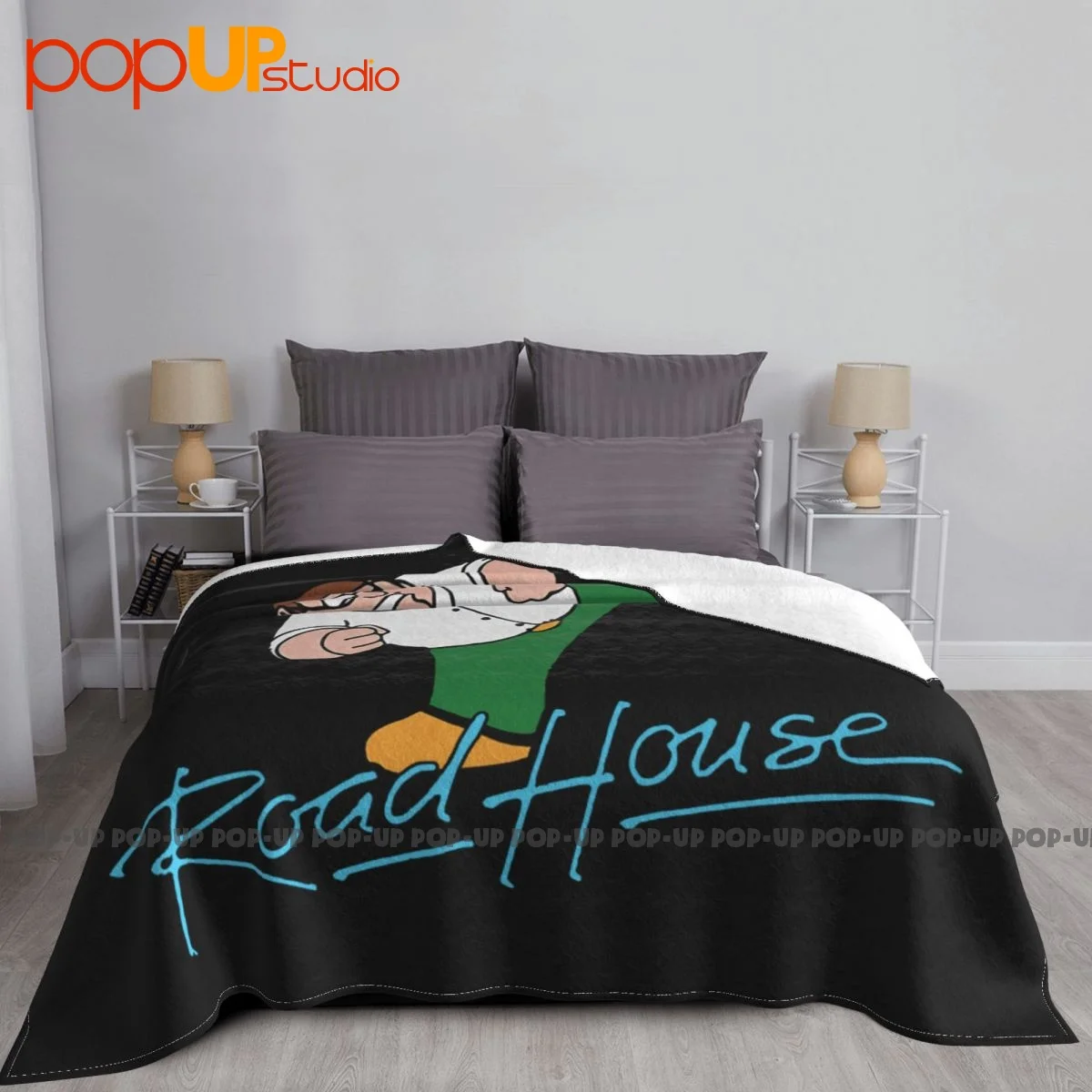 Peter Griffin Road House Blanket Plush For Bed Coral Fleece Couch Blanket For Sofa Bedroom