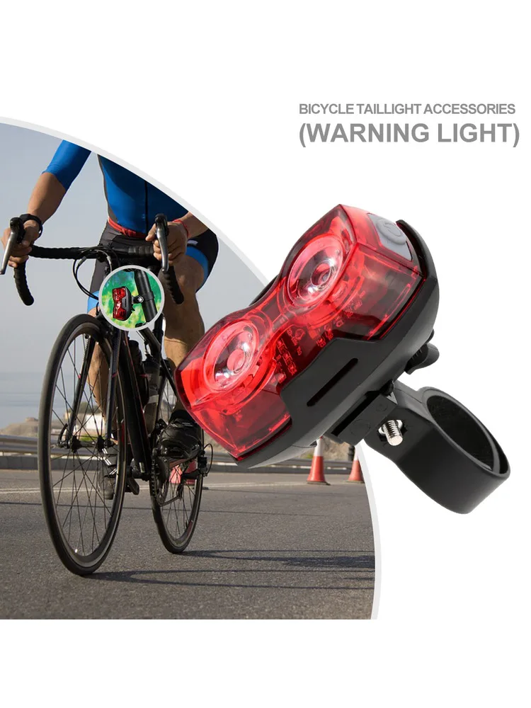 AliExpress Long Lasting AAA Battery Powered Bike Tail Light Red LED Rear Light for Mountain Bikes Horizontal/Vertical Mount