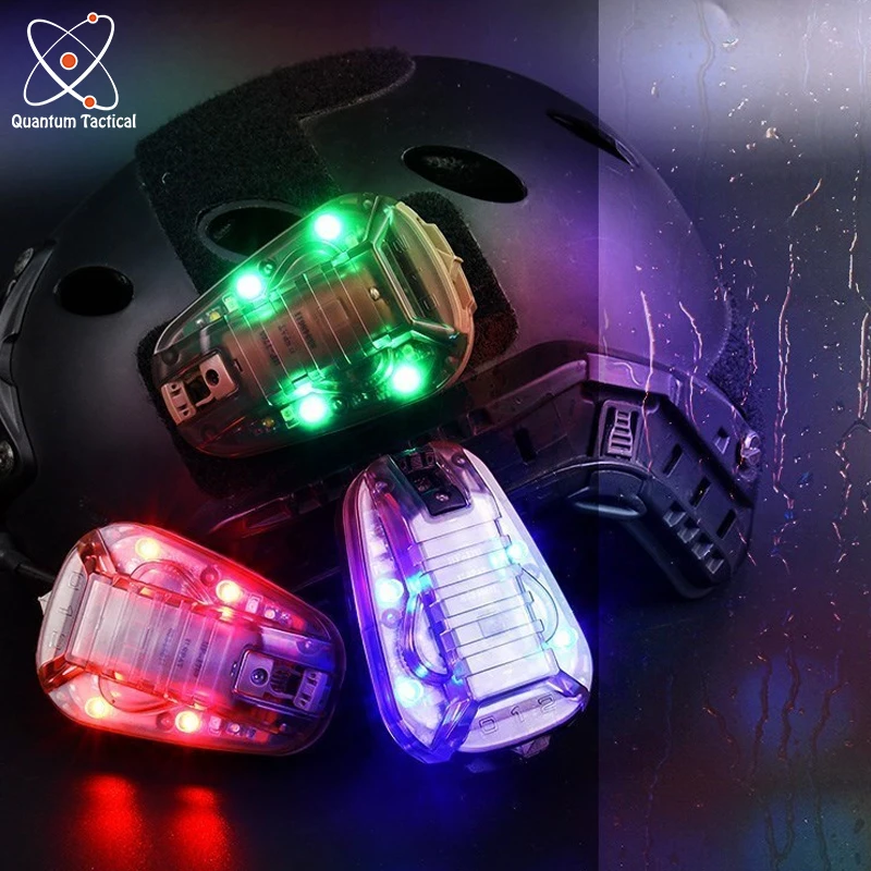 Tactical Helmet Strobe Light STAR Waterproof Ladybird IR Lamp Helmet Signal Red Green Blue IR Flashlight Outdoor Survival Safety