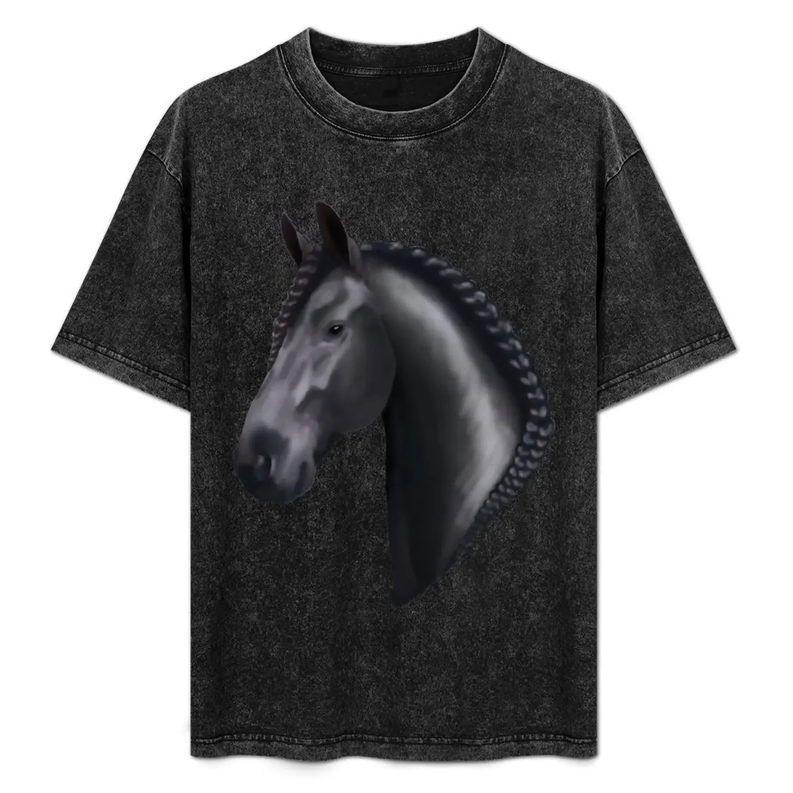 

Elegant Friesian horse portrait T-Shirt croswit shirt man blacks Luxury man compression shirt men