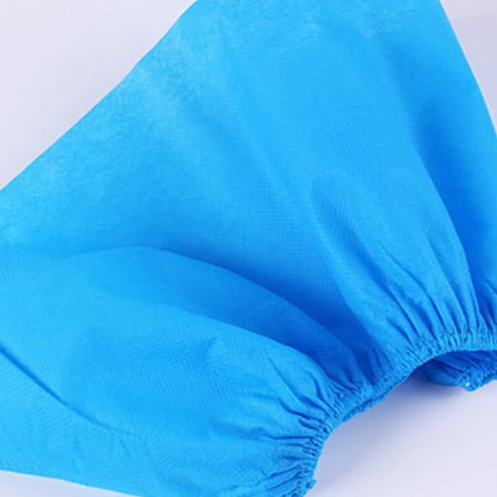 

100Pcs Thicken Nonwoven Fabric Shoes Cover Disposable Nonslip Breathable Elastic Band Blue 400g Home Travel Protector