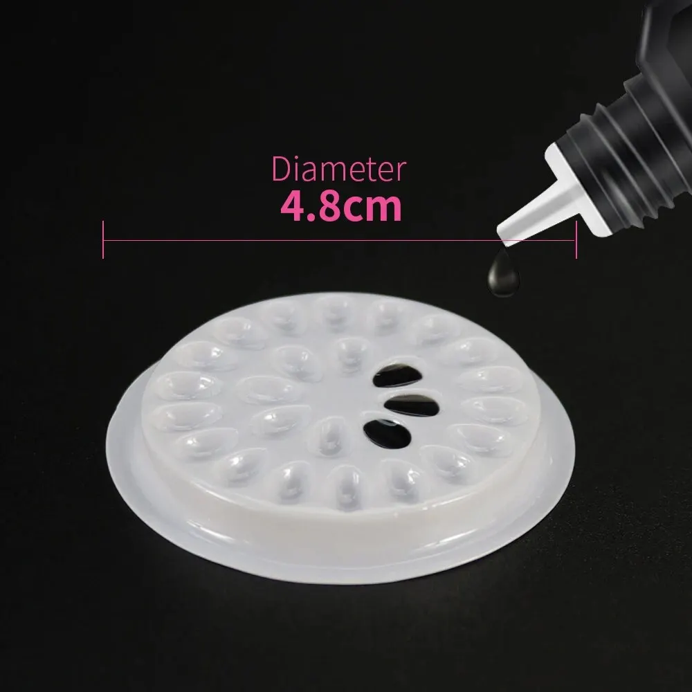 100 pçs cola junta suporte de cola de cílios adesivo palete extensão de cílios almofadas de cola suporte em cílios suporte de plástico ferramentas de maquiagem