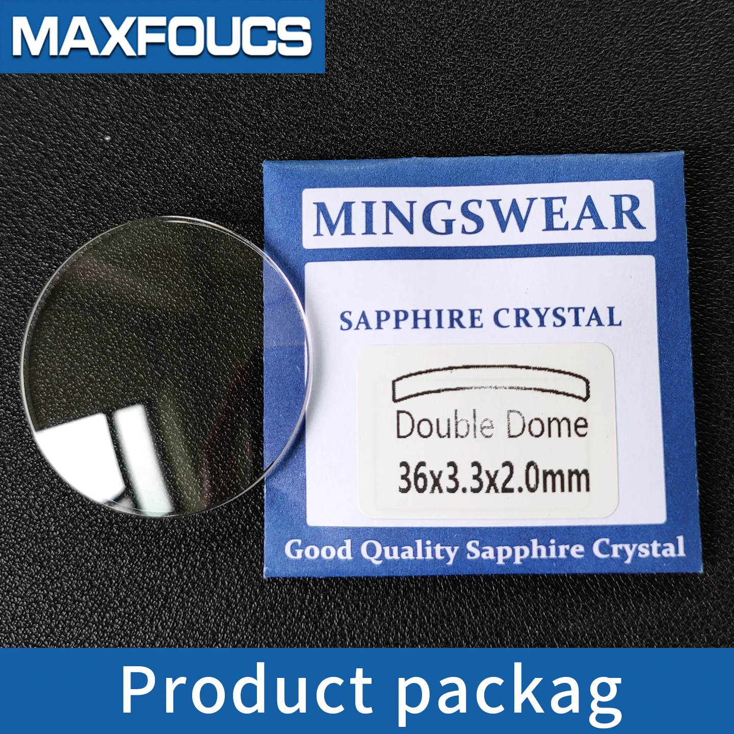 Saphir-Doppelkuppel, 2,0 mm dick, 20–34,5 mm Durchmesser, Uhrenkristall, Reparaturwerkstatt, Werkzeuge, Zubehör, Uhrenglasoberflächenteile – Detail 4