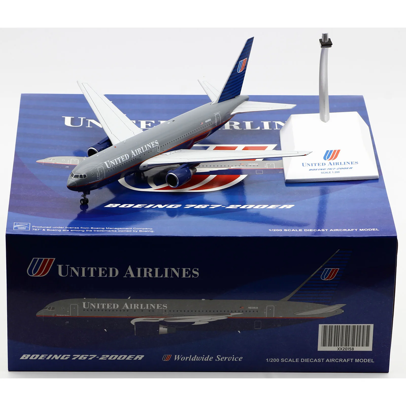 XX20158 Alloy Collectible Plane Gift JC Wings 1:200 United Airlines 