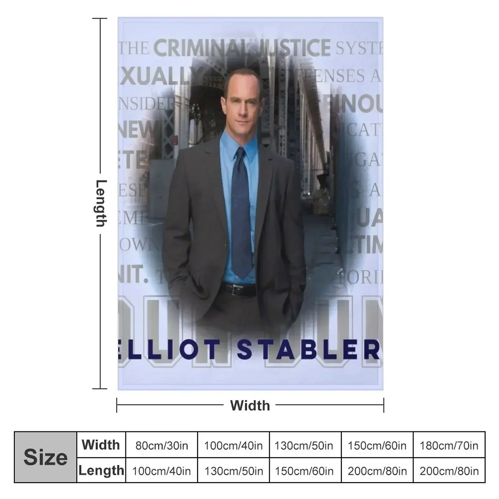 Elliot Stabler Throw Blanket couch cozy soft plush fuzzy picnic outdoor blanket