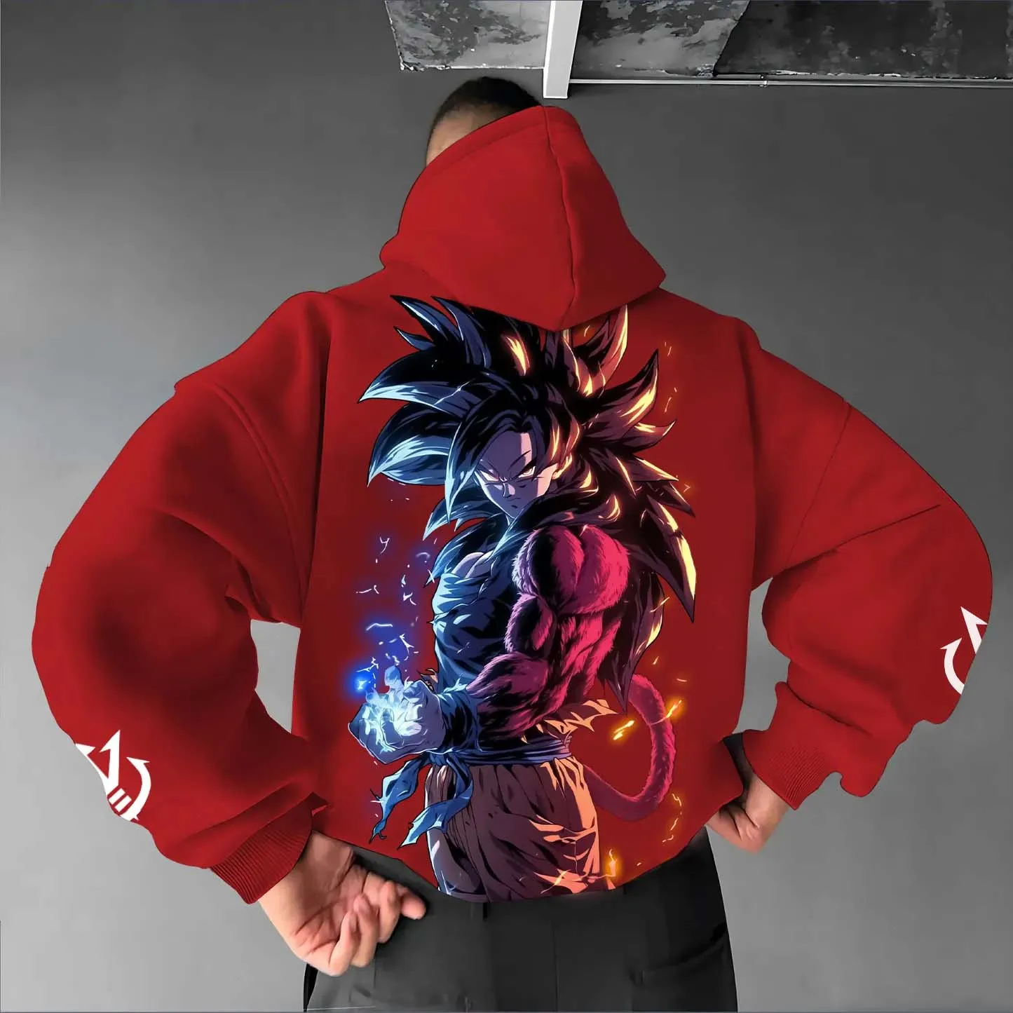 

Bandai Dragon Ball Wukong Super Combustion Printing New Hoodie for Men and Women in Autumn and Winter Loose Large Size Warm Top