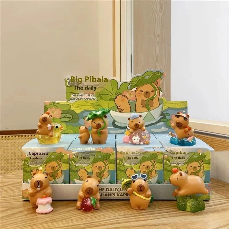 

New Capibala Blind Box Daily Series Dolphin Doll Decompression Desktop Ornament Toy Birthday Gift Surprise Blind Box Happy Toy
