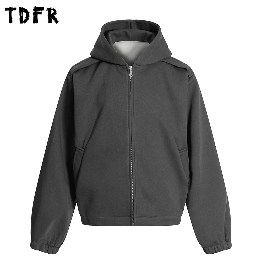 

Simple Spliced Hoodies Mens Autumn Retro Streetwear Loose Long Sleeve Hooded Sweatshirts Outerwear Men