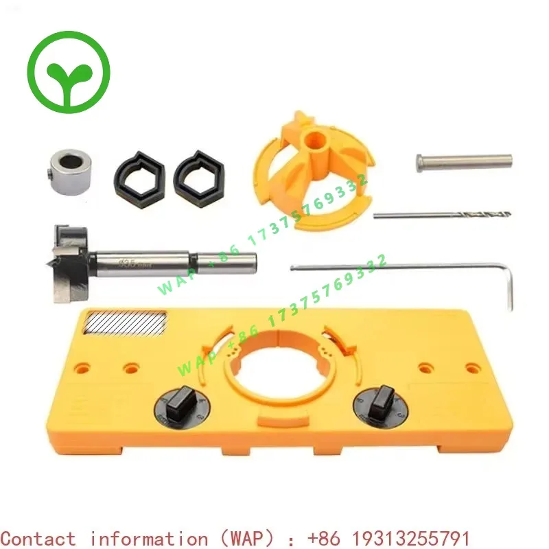 【Best-selling】Wood 35mm Hinge Hole Locator Drill Guide Wood Hole Saw Drill Locator Woodworking 35mm Drilling Hinged Hole Opener