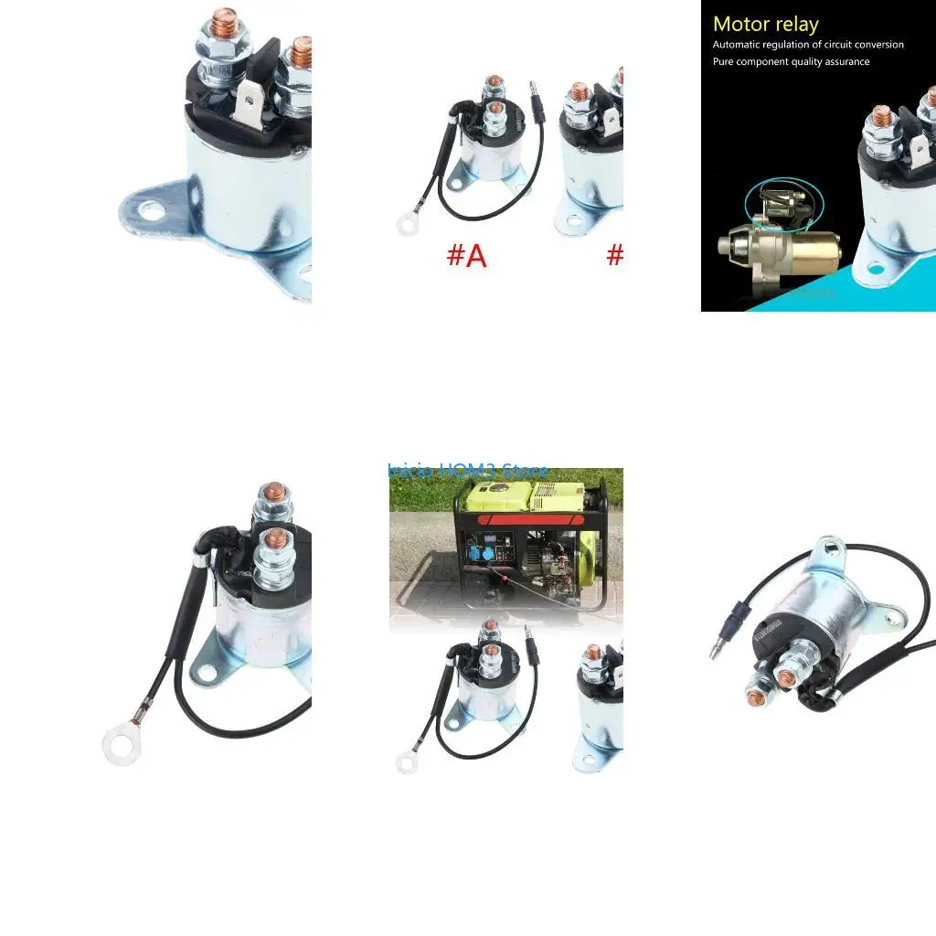 A5YD Engine Starter Solenoid Efficient Motor Solenoid 35mm/42mm Hole Diatance Reliable Starter Solenoid for GX160 390